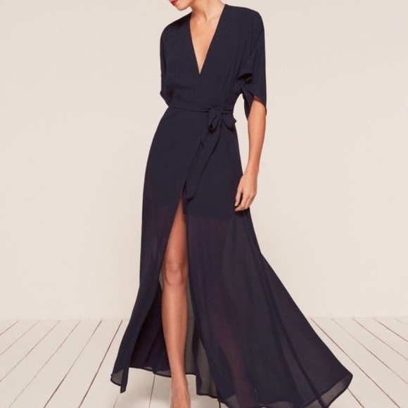 formal maxi wrap dress